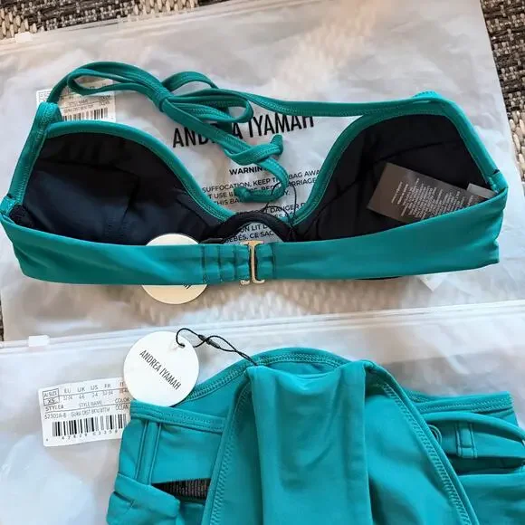 Andrea Iyamah Gura Crest Bikini Set Womens Size XS/ US 2-4 Color - Ocean